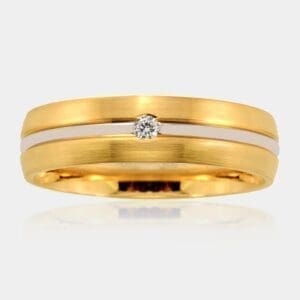 Marcus Diamond Set Two Tone Gold Ring