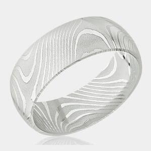 Damascus Steel Patterned Men's Ring