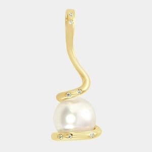 Rosslyn Designer Pearl and Diamond Pendant