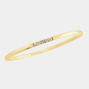 Jenny Yellow Gold Bangle with Diamonds