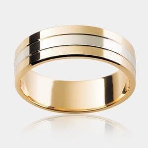 Monaco Two Tone Men's Wedding Ring