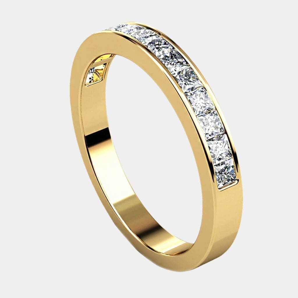 Channel Set Princess Cut Diamond Ring