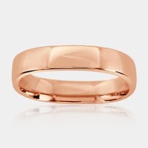 Jon TV Shape Rose Gold Wedding Ring