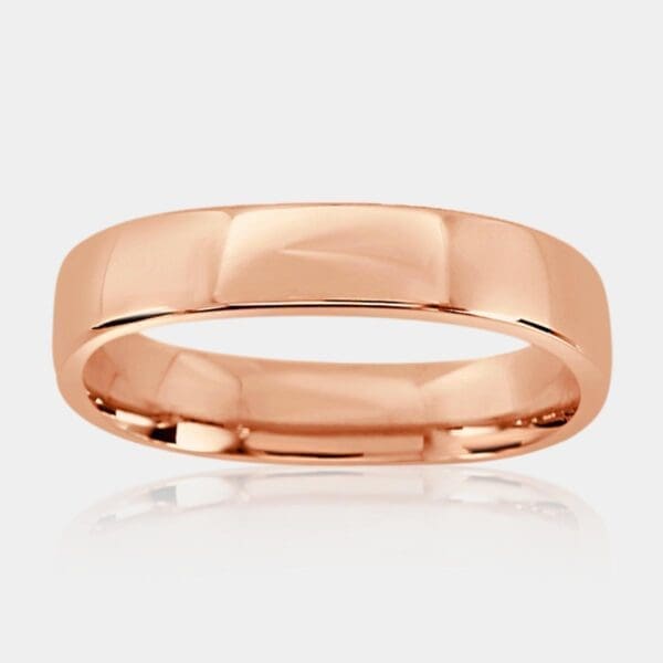 Jon TV Shape Rose Gold Wedding Ring