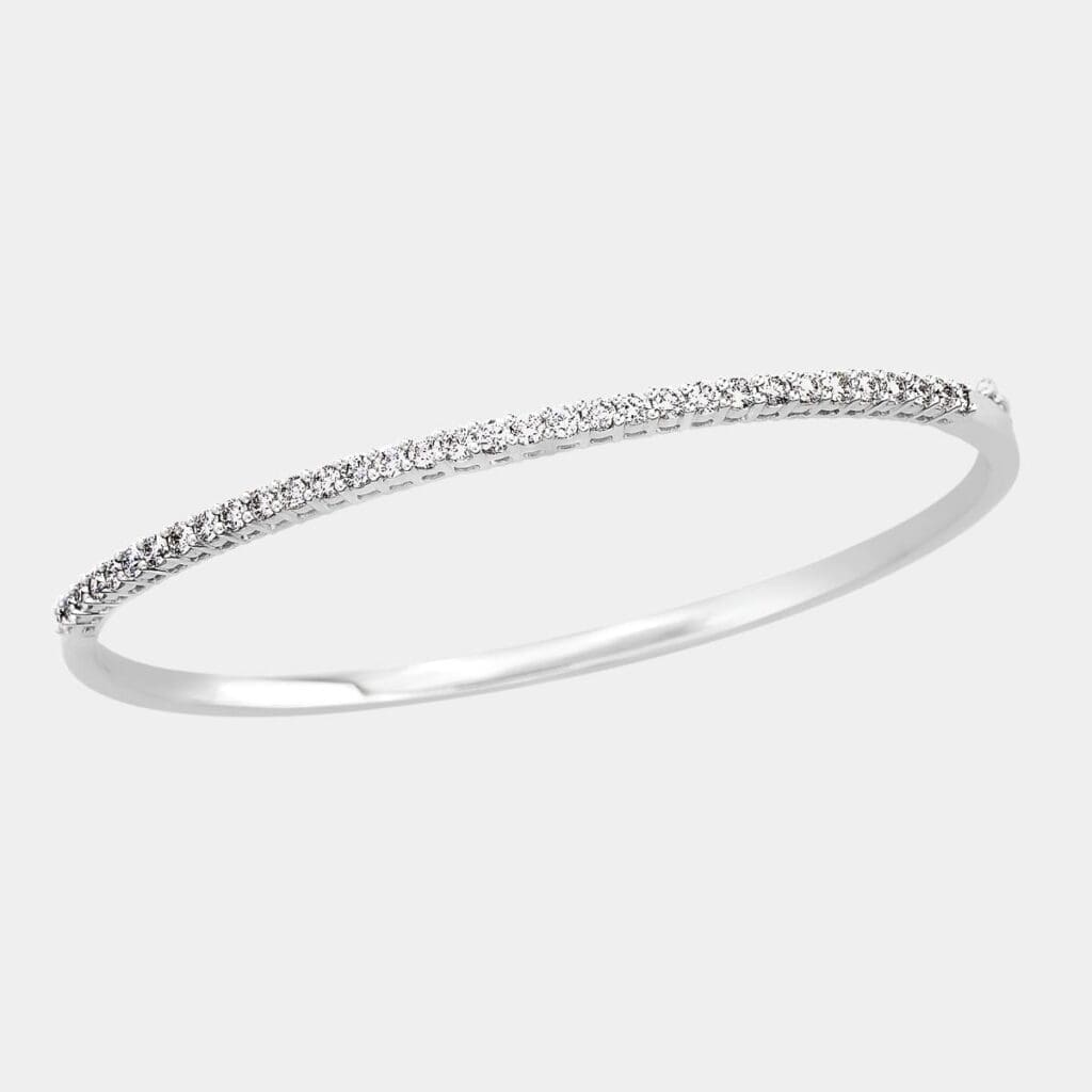 Jesse White Gold Diamond Bangle