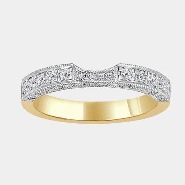 Lisa Two Tone Fitted Diamond Wedding Ring