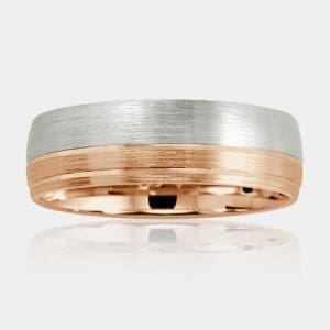 Scott Two Tone Gold Wedding Ring