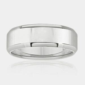 Frank Men's White Gold Wedding Ring