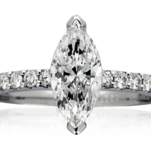 Giulietta Marquise Engagement Ring with Diamond Band