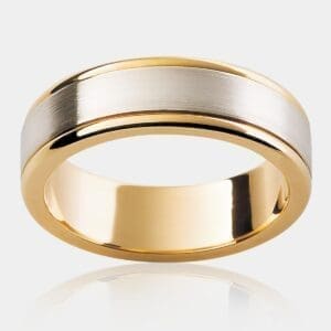 Daytona Two Tone Men's Wedding Ring