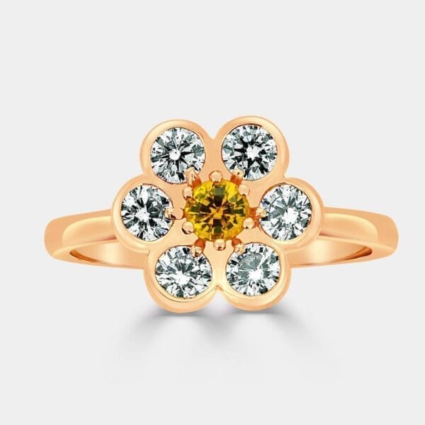 Flower Shape Diamond Ring