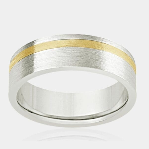 Le Mans Two Tone Men's Wedding Ring