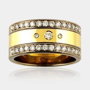 Antonia Two Tone Diamond Ring Set