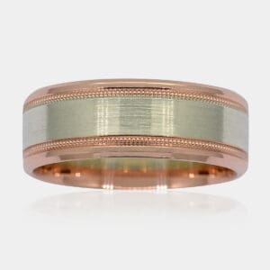 Angas Men's two-tone wedding ring