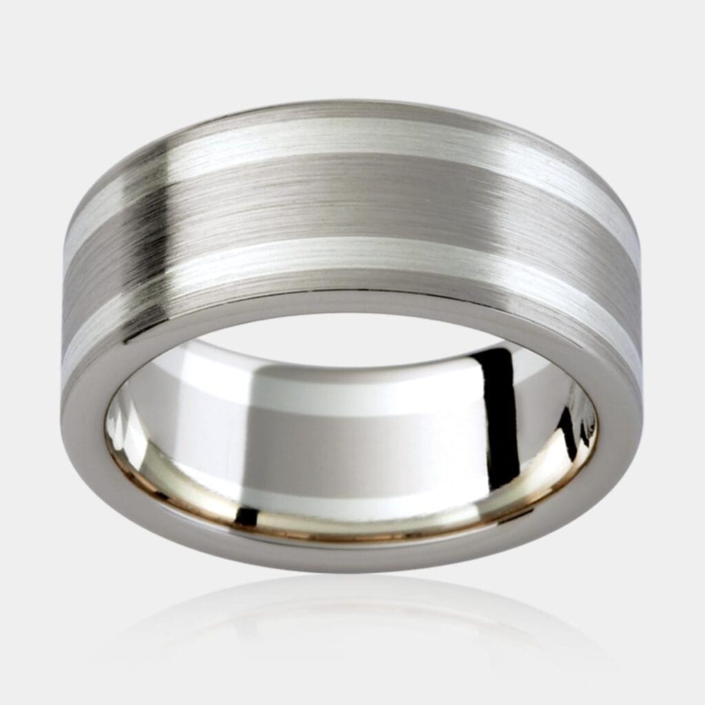 Iceman Two Tone Men's Wedding Ring