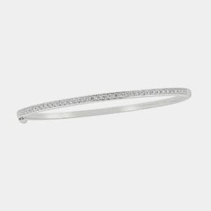 Oval Shape Diamond Bangle