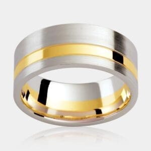 Goose Two Tone Men's Wedding Ring