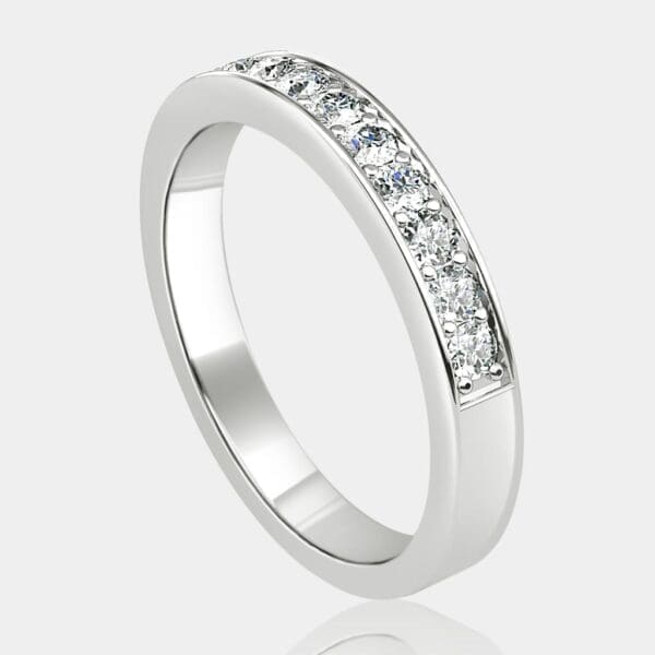 Bead Set Round Brilliant Cut Diamond Ring