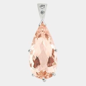 Jeff Pear Shape Morganite Pendant